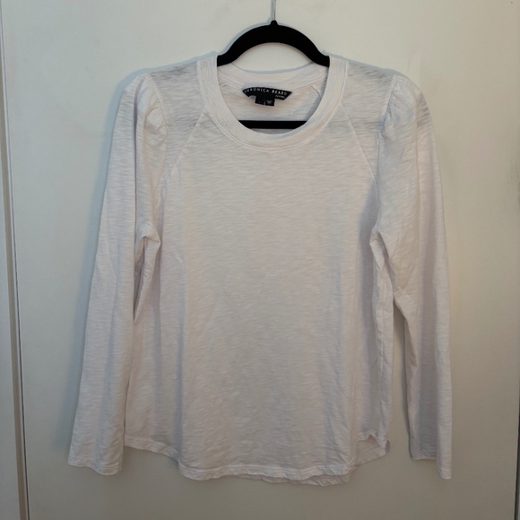 Veronica Beard Mason Baseball Long Sleeve Shirt - Picture 1 of 7